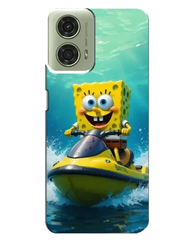Чехол для Motorola MOTO G24 с картинкой «Спанч Боб на гидроцикле» Чехол для Motorola MOTO G24 с картинкой «Спанч Боб на гидроцикле»
