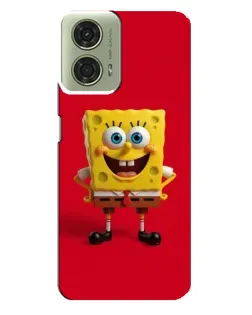 Чехол для Motorola MOTO G24 с картинкой «Спанч Боб на красном»