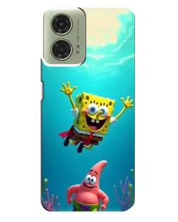 Чехол для Motorola MOTO G24 с картинкой «Спанч Боб под водой»