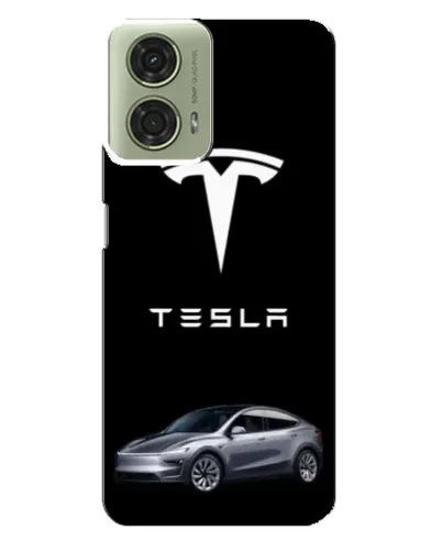 Чехол для Motorola MOTO G24 с картинкой «Tesla Model Y»