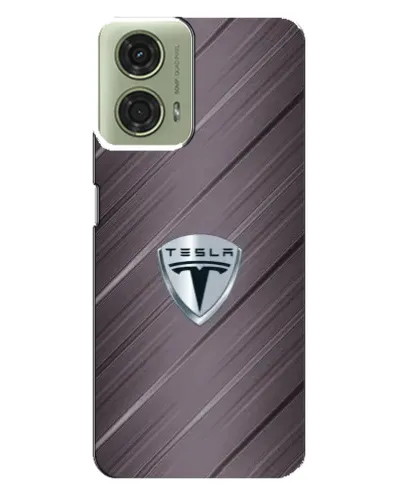 Чехол для Motorola MOTO G24 с картинкой «Металлическая текстура Tesla»