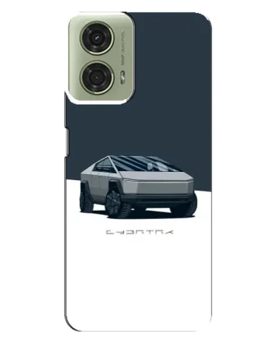 Чехол для Motorola MOTO G24 с картинкой «Серебристый Cybertruck Tesla»