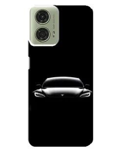 Чехол для Motorola MOTO G24 с картинкой «Фары Tesla Night»