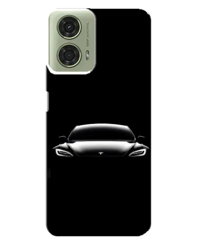 Чехол для Motorola MOTO G24 с картинкой «Фары Tesla Night»