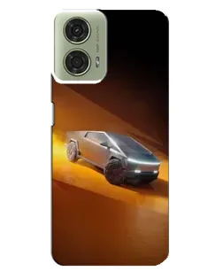Чехол для Motorola MOTO G24 с картинкой «Cybertruck в пустыне»