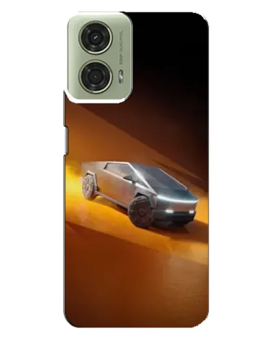 Чехол для Motorola MOTO G24 с картинкой «Cybertruck в пустыне»