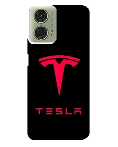 Чехол для Motorola MOTO G24 с картинкой «Tesla Red Logo»