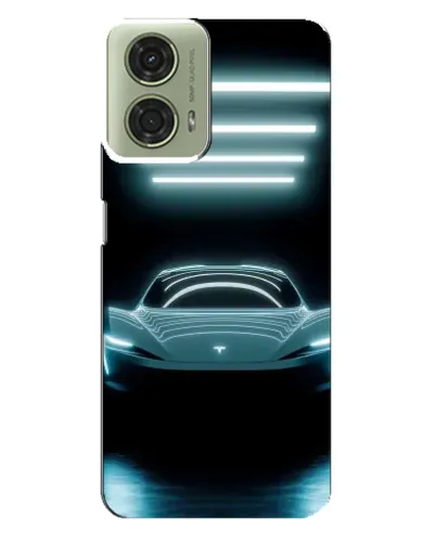 Чехол для Motorola MOTO G24 с картинкой «Tesla в неоне»