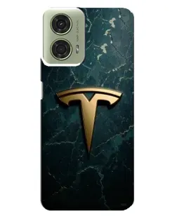 Чехол для Motorola MOTO G24 с картинкой «Мраморная Tesla Gold»