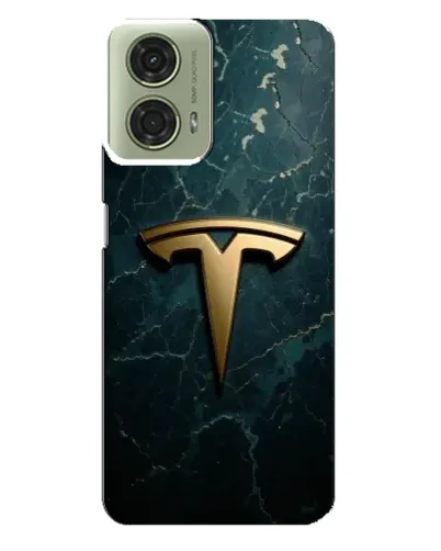 Чехол для Motorola MOTO G24 с картинкой «Мраморная Tesla Gold»