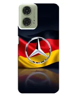 Чехол для Motorola MOTO G24 с картинкой «Mercedes — флаг Германии»