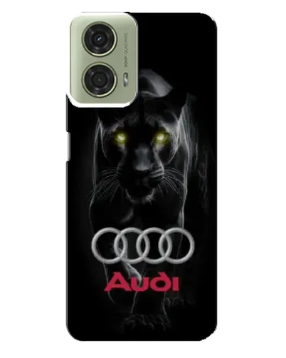 Чехол для Motorola MOTO G24 с картинкой «Пантера и Audi»