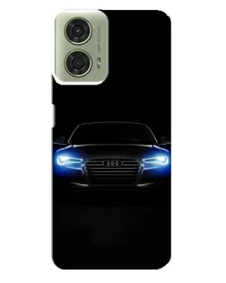 Чехол для Motorola MOTO G24 с картинкой «Audi в неоне»
