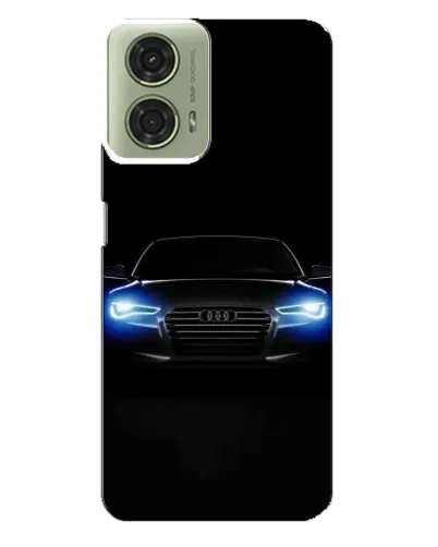 Чехол для Motorola MOTO G24 с картинкой «Audi в неоне»
