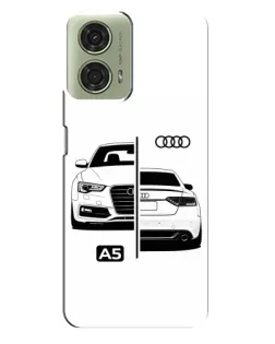 Чехол для Motorola MOTO G24 с картинкой «Audi — контрастный дизайн»