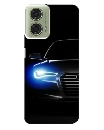 Чехол для Motorola MOTO G24 с картинкой «Неоновый взгляд Audi»
