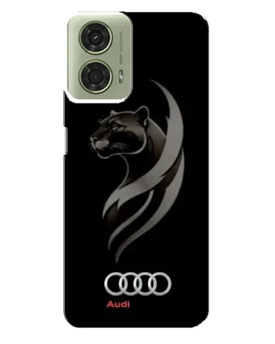 Чехол для Motorola MOTO G24 с картинкой «Графика — пантера и Audi»