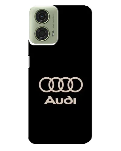 Чехол для Motorola MOTO G24 с картинкой «Audi — золотой логотип»