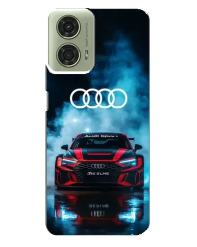 Чехол для Motorola MOTO G24 с картинкой «Audi Sport — неон»
