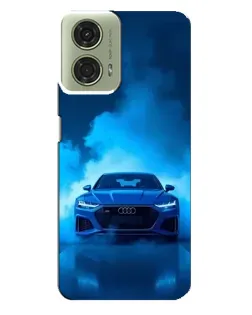 Чехол для Motorola MOTO G24 с картинкой «Audi — голубая энергия»