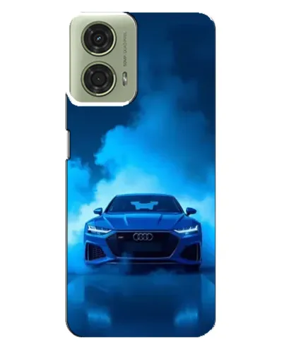 Чехол для Motorola MOTO G24 с картинкой «Audi — голубая энергия»