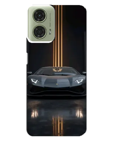 Чехол для Motorola MOTO G24 с картинкой «Lamborghini золотые линии»