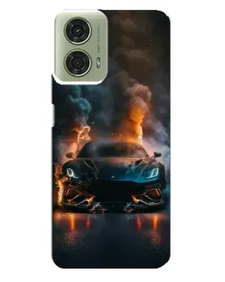Чехол для Motorola MOTO G24 с картинкой «Lamborghini дымная эстетика»