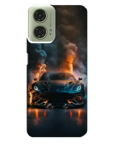 Чехол для Motorola MOTO G24 с картинкой «Lamborghini дымная эстетика»