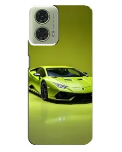 Чехол для Motorola MOTO G24 с картинкой «Салатовый Lamborghini Huracan»