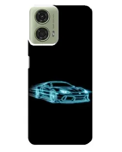 Чехол для Motorola MOTO G24 с картинкой «Неоновый контур Lamborghini»