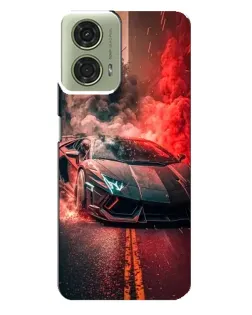 Чехол для Motorola MOTO G24 с картинкой «Lamborghini красный дым»