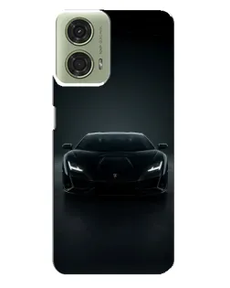 Чехол для Motorola MOTO G24 с картинкой «Черный Lamborghini Aventador»