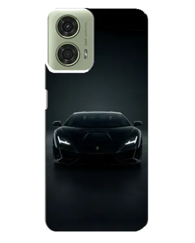Чехол для Motorola MOTO G24 с картинкой «Черный Lamborghini Aventador»
