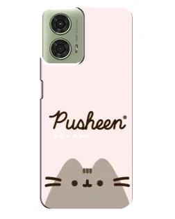 Чехол для Motorola MOTO G24 с картинкой «Pusheen логотип»