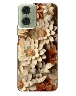 Чехол для Motorola MOTO G24 с картинкой «Бежевый флористический декор» Чехол для Motorola MOTO G24 с картинкой «Бежевый флористический декор»