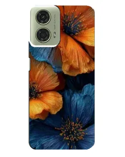 Чехол для Motorola MOTO G24 с картинкой «Яркая сине-оранжевая флора» Чехол для Motorola MOTO G24 с картинкой «Яркая сине-оранжевая флора»
