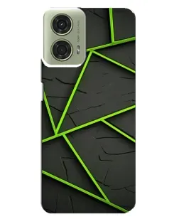Чехол для Motorola MOTO G24 с картинкой «Зеленые геометрические линии»