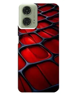 Чехол для Motorola MOTO G24 с картинкой «Красная глянцевая сетка»