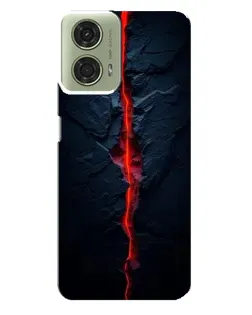 Чехол для Motorola MOTO G24 с картинкой «Kрасная лавовая трещина»