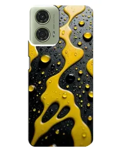 Чехол для Motorola MOTO G24 с картинкой «Жидкое желтое золото»