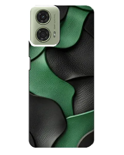 Чехол для Motorola MOTO G24 с картинкой «Зеленые кожаные волны» Чехол для Motorola MOTO G24 с картинкой «Зеленые кожаные волны»