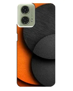 Чехол для Motorola MOTO G24 с картинкой «Геометрия оранжевых кругов»