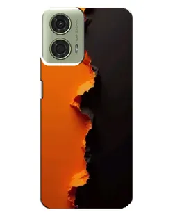 Чехол для Motorola MOTO G24 с картинкой «Оранжевый разлом»