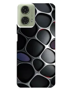 Чехол для Motorola MOTO G24 с картинкой «Объемная темная решетка»