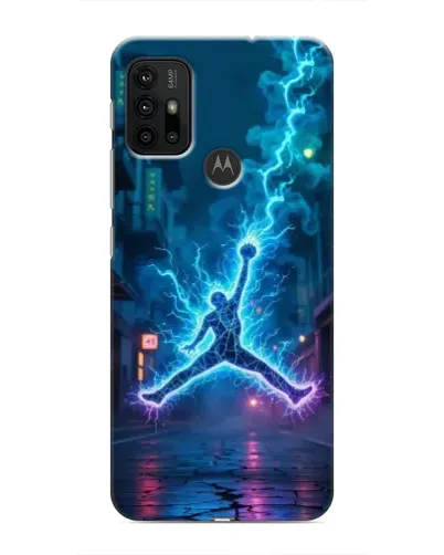 Чехол для Motorola MOTO G30 с картинкой «Jordan Gold Jumpman»