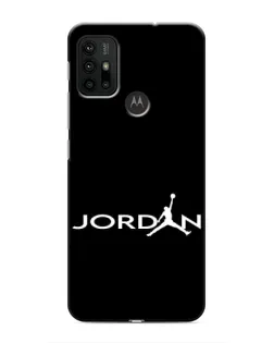 Чехол для Motorola MOTO G30 с картинкой «Jordan White Logo»
