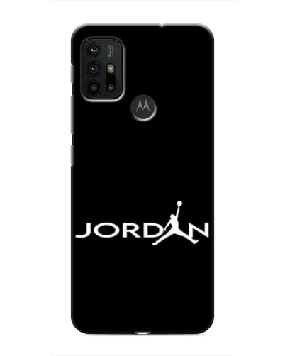 Чехол для Motorola MOTO G30 с картинкой «Jordan White Logo»