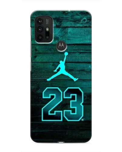 Чехол для Motorola MOTO G30 с картинкой «Jordan Cyan 23»