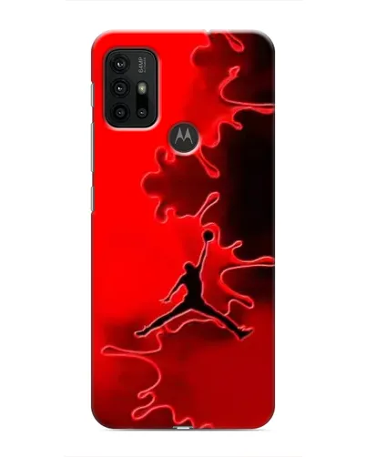 Чехол для Motorola MOTO G30 с картинкой «Jordan Red Smoke»