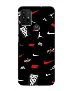 Чехол для Motorola MOTO G30 с картинкой «Nike Mix Pattern»